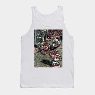 Bulls and Bears Play Baseball Tank Top